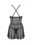 838-BAB-1 babydoll - Noir
