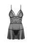 838-BAB-1 babydoll - Noir