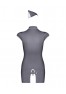 Stewardess 3 pcs Costume - Grey