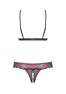 Tulia Open Set 2 pieces - Black & Fuchsia
