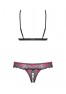 Tulia Open Set 2 pieces - Black & Fuchsia