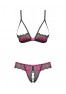 Tulia Open Set 2 pieces - Black & Fuchsia