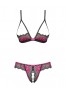 Tulia Open Set 2 pieces - Black & Fuchsia