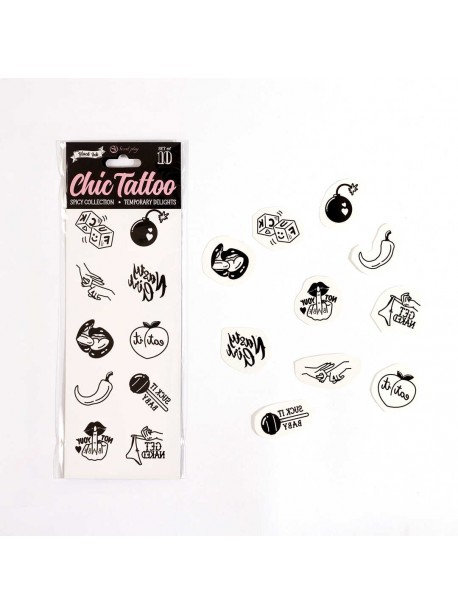 Spicy collection - Tatouages temporaires pack de 10