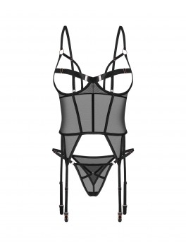 Euridia corset et string - Noirs