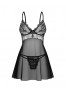 Perisia babydoll et string - Noirs