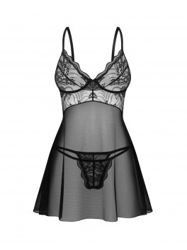Perisia babydoll et string - Noirs
