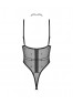 Anniverse sepcial crotchless teddy and harness - Black