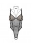 Anniverse sepcial crotchless teddy and harness - Black