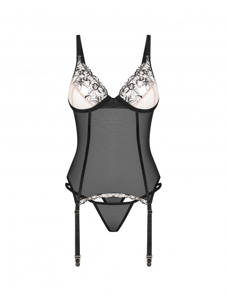 Vila Blanes corset and thong - Black