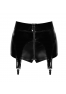 F325 Short porte-jarretelles en vinyle et wetlook