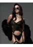 Lune Bellis corset et string - Noirs