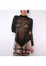 Full-length harness leather black