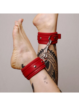 leather red ankle boots and silver ties
