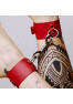 Leather Ankles Collection Rings Red
