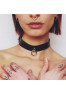 Fine necklace black ring