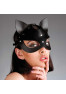 Masque Catwoman Cuir Noir
