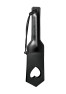 Paddle in Leather Heart BLACK