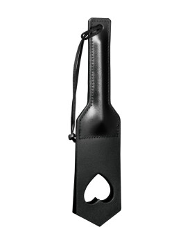 Paddle in Leather Heart BLACK