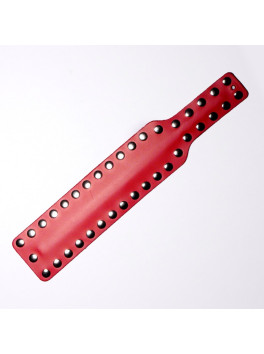 Paddle en Cuir Clous Rouge