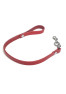 Short leather leash Red