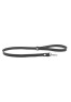 Laisse longue cuir Noir