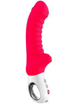 Vibromasseur strié - Rouge indien