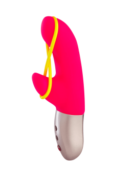 Amorino - Vibromasseur Rabbit silencieux - Rose et jaune fluo