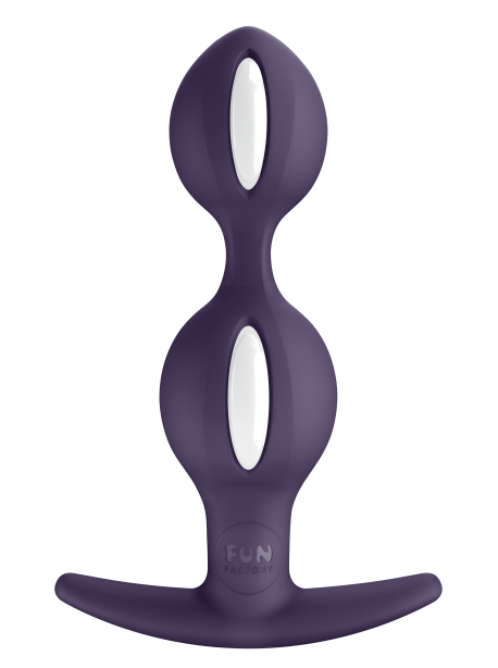 B Balls duo - Butt plug - Dark violet and white