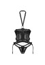 Alliane corset et string - Noirs