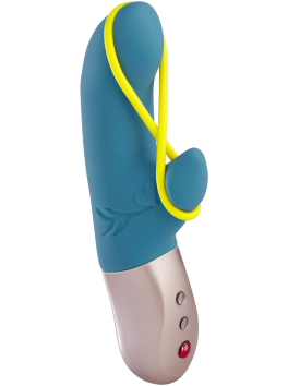Amorino - Vibromasseur Rabbit silencieux - Pétrole et jaune fluo