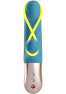Amorino - Vibromasseur Rabbit silencieux - Pétrole et jaune fluo