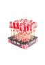 Cherry candy penis lollipop with spicy warming effect display (40 units)