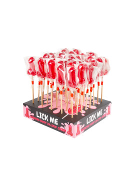 Présentoir sucette candy pénis à la cerise avec effet de la chaleur