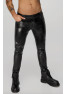 H067 Long pants made of snake wetlook with back pockets