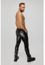H067 Long pants made of snake wetlook with back pockets