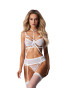 Premisis White 3 Pieces Crotchless Set PREMIUM