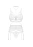 Premisis White 3 Pieces Crotchless Set PREMIUM