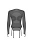Aurorium blouse à manches longues noires