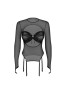 Aurorium blouse à manches longues noires