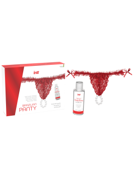 Red brazilian panty - Lingerie and sliding gel