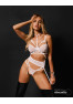 Premisis White 3 Pieces Crotchless Set PREMIUM