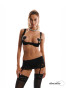 Lecille 3 pieces crotchless set black