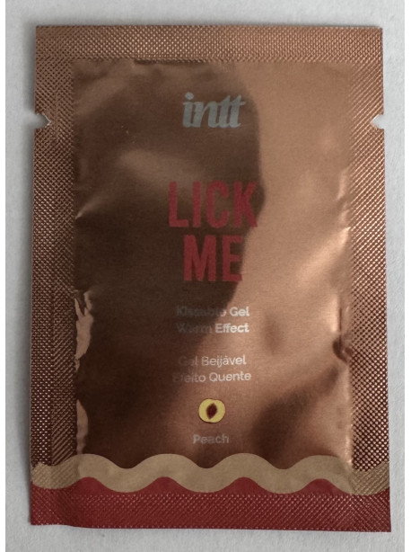 Echantillon Lick me Pêche - Gel chauffant et embrassable