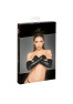 F213 elastic eco leather fingerless gloves