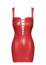 F364 Bombshell lace-up Mini Dress red