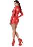 F367 Bombshell Cut-out Bodycon Dress Red