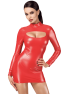 F367 Bombshell Cut-out Bodycon Dress Red