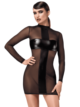 F369 Crossfire Mesh and Wetlook Mini dress