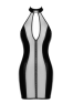 F370 Luxuria Crystal Sheer Mini Dress
